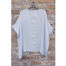 by basics Leinen Top wide light blue
