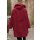 Hopsack Winterjacke long "Red"