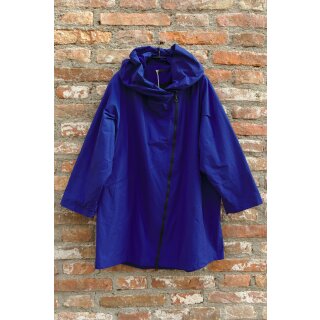 Hopsack Winterjacke long Kobalt