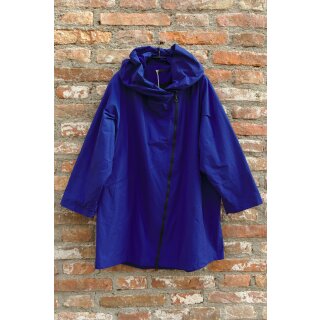 Hopsack Winterjacke long "Kobalt"