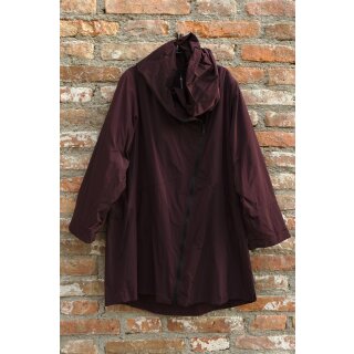 Hopsack Winterjacke long Bordeaux