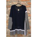Pullover marine/silver/white 802