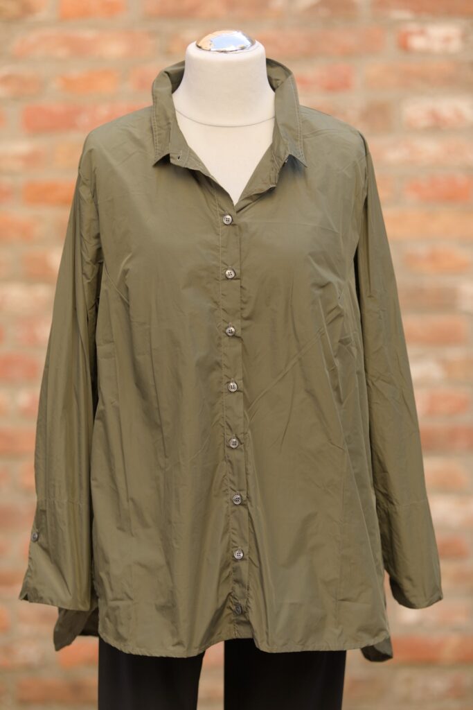 ELLI Taftbluse olive