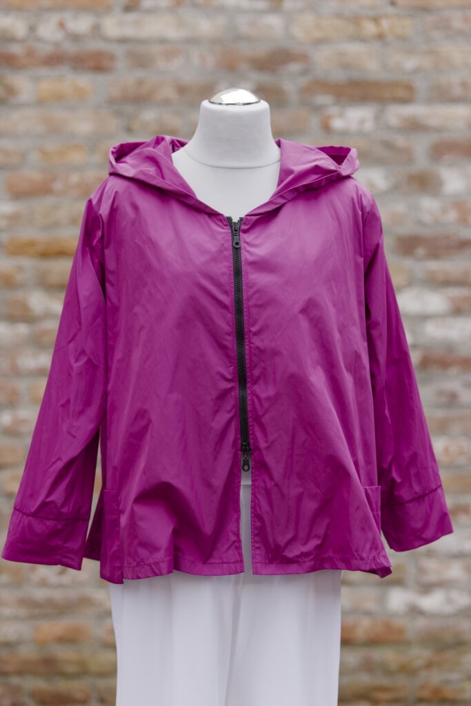Hopsack leichte Jacke Übergangsjacke in magenta